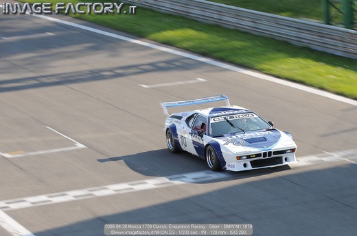 2008-04-26 Monza 1729 Classic Endurance Racing - Gibier - BMW M1 1979